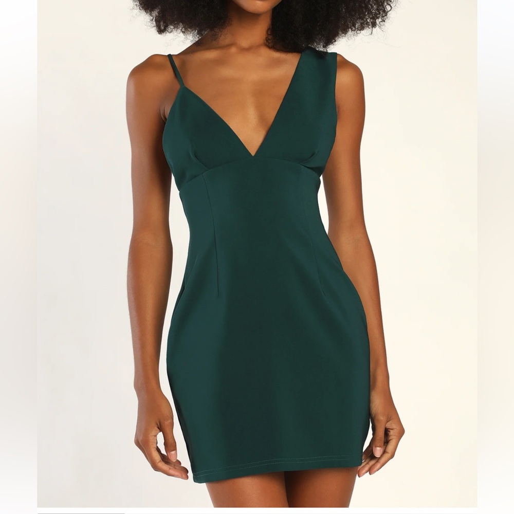 Lulu's One Shoulder Teal Dress